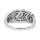 Weißer und blauer Diamant-Ring, 925 Silber platiniert  ca. 0,50 ct image number 4