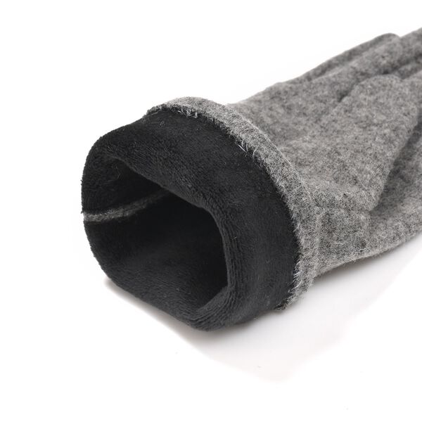 LA MAREY 2er-Set Kaschmir M&uuml;tzen und Handschuhen mit Mikropl&uuml;sch-Futter, Grau image number 7