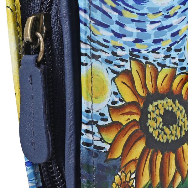 SUKRITI -RFID Echtleder Portemonnaie, dunkelblau image number 8