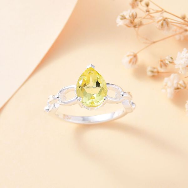 Ouro Verde-Quarz Ring 925 Silber (Größe 17.00) ca. 1,75 ct image number 2