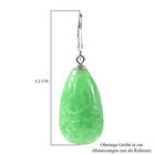 Grüne Jade-Ohrringe, 925 Silber, ca. 98,00 ct image number 4