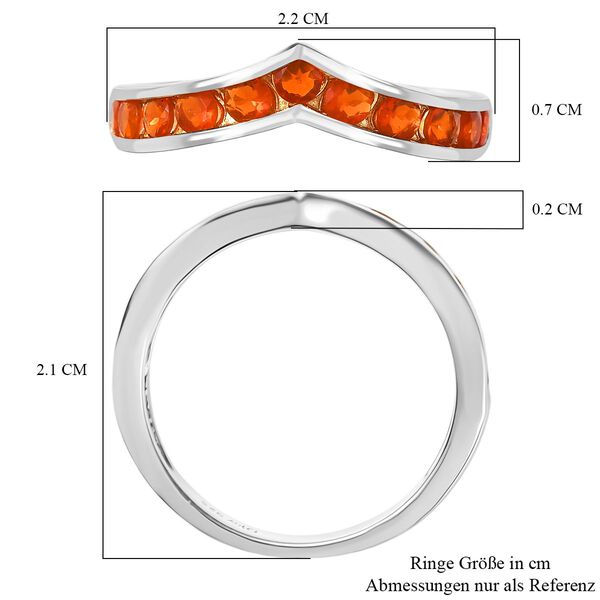 D'Joy AAA Blaze Feueropal Ring, 925 Silber platiniert - 0,72 ct. image number 7