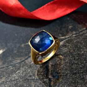 D'Joy blauer Triplett Quarz Ring - 9,99 ct.