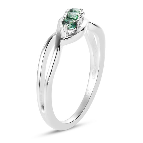 LUSTRO STELLA - feinster, gr&uuml;ner Zirkonia-Ring, 925 Silber image number 5