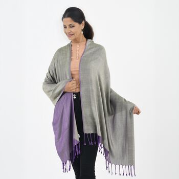 Doppelgewebter Schal, violett