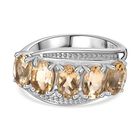 Citrin Ring, 316L Edelstahl , (Größe 17.00) ca. 2.22 ct