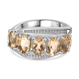Citrin Ring, Edelstahl, (Größe 17.00) ca. 2.22 ct