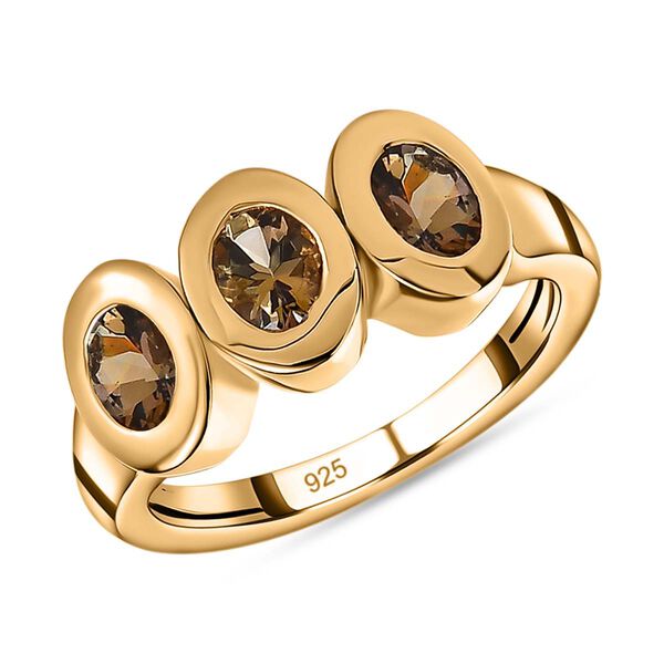 AA natürlicher, goldener Tansanit-Ring - 0,93 ct. image number 4