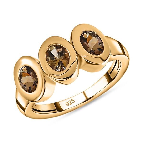 AA natürlicher, goldener Tansanit-Ring - 0,93 ct. image number 4