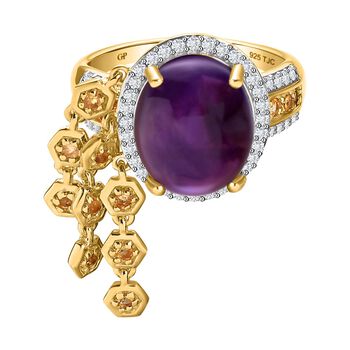 GP Trionfo Kollektion - afrikanischer Amethyst, Citrin und Multi-Edelstein-Ring - 6,66 ct.