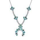 Sierra Nevada Türkis Halskette ca. 45 cm 925 Silber platiniert ca. 15.81 ct