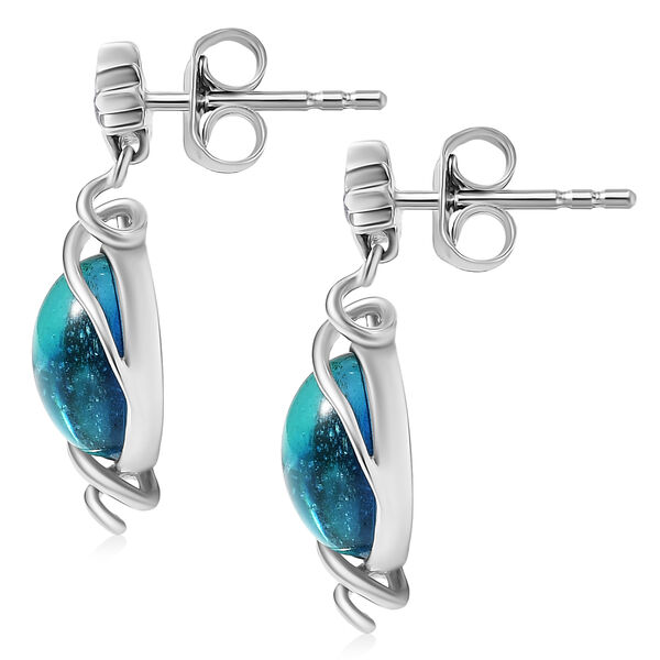 GP Celestial Kollektion- Blaues Muranoglas aus Italien, Zirkon und blaues Saphir Schmuckset image number 19