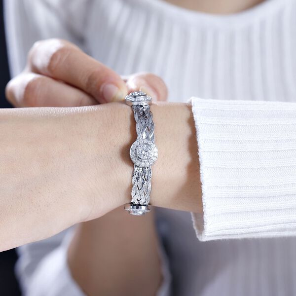 Designer-inspirierter Moissanit Armband ca. 19 cm 925 Silber rhodiniert ca. 6.87 ct image number 3