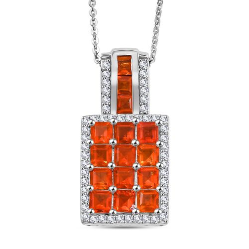 D’joy AAA Feuer opal Schmuckset 925 Silber rhodiniert ca. 2,56 ct. image number 0