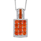 D’joy AAA Feuer opal Schmuckset 925 Silber rhodiniert ca. 2,56 ct.