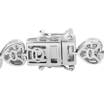 LUXURIANT SI-GH Labor Diamant 20cm Armband, 925 Silber rhodiniert - 4,15 ct.