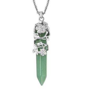 Gr&uuml;ner Aventurin Schmuckset Messing und Edelstahl ca. 45.00 ct