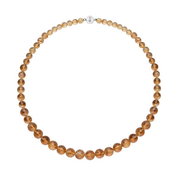 8-12mm Citrin 50cm Halskette - 319 ct. image number 0