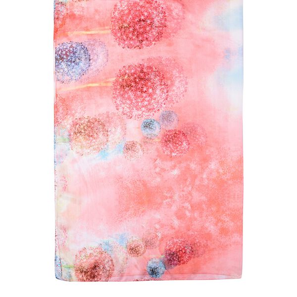 LA MAREY - 100% nat&uuml;rlicher, bedruckter Maulbeerseiden-Schal in Geschenkbox, 110x180 cm, Rosa image number 4