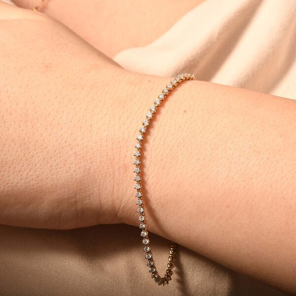 New York Kollektion - SI G-H Diamant Armband, 19 cm, 585 Gelbgold - 2 ct. image number 8