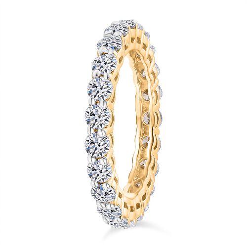 LUXURIANT DIAMOND - Lab Grown Diamant SI Ring 925 Silber 750 Gelbgold Vermeil (Größe 18.00) ca. 2.00 ct image number 4