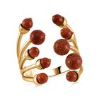 Gold Sandstein, Kristall Ring Messing  Flexibles cm