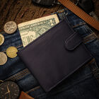 Herrengeldbörse aus echtem Leder mit RFID Schutz, Dunkelblau image number 1