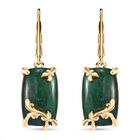 Grüne Aventurin Ohrringe, Messing, ca. 15.95 ct