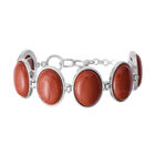 Rotes Jaspis-Armband, 19 cm, silberfarben ca. 145,50 ct image number 0