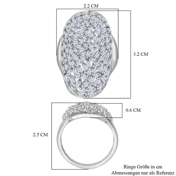 LUXURIANT DIAMOND - Wei&szlig;er Diamant SI-GH Ring 925 Silber Rhodiniert (Gr&ouml;&szlig;e 17.00) ca. 1.50 ct image number 5