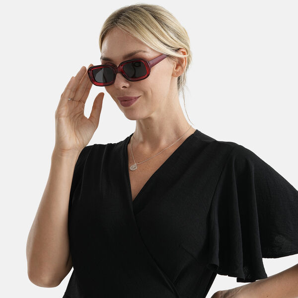 LA MAREY Sonnenbrille mit UV400 Schutz, polarisierte TAC-Gl&auml;ser, PC-Rahmen, 15 x 15 cm, Rot image number 3