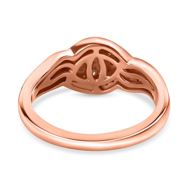 Nat&uuml;rlicher Champagner und wei&szlig;er Diamant-Ring - 0,33 ct. image number 5