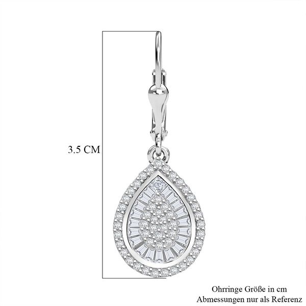 Lustro Stella Weißer Zirkonia Ohrringe 925 Silber rhodiniert image number 5