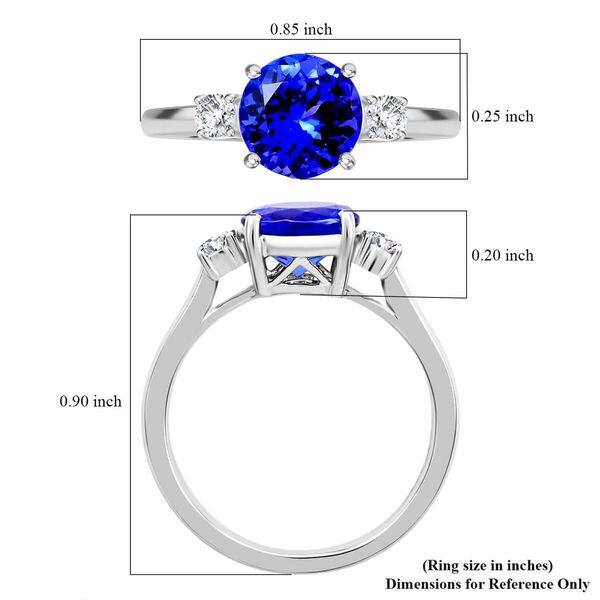 RHAPSODY AAAA Tansanit und VS-EF Diamant Ring in 950 Platin - 2 ct. image number 5