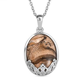 Bild Jasper Anhänger mit Kette, ca. 20.00 ct