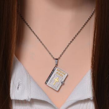 3er-Set- Heiliger Bibel-Anh&auml;nger mit je 60+10cm Kette