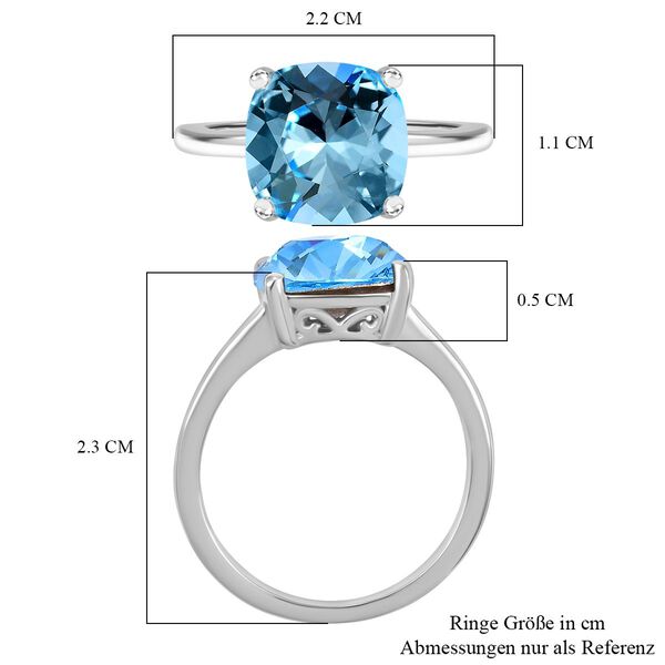 J Francis gefertigt mit SWAROVSKI- Aquamarin Swarvoski Kristall Ring image number 7