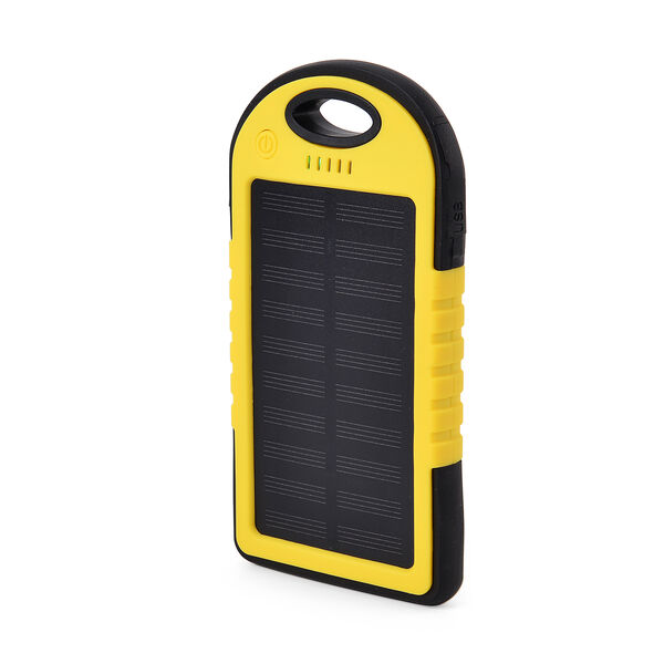 Homesmart Solar Powerbank mit LED-Licht, 14,3×7,5cm, Gelb image number 5