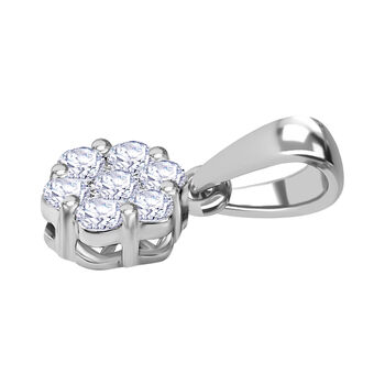 LUXURIANT SI Labor Diamant Anh&auml;nger, 925 Silber platiniert - 0,51 ct.