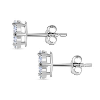 LUXURIANT SI Labor Diamant Ohrringe, 925 Silber platiniert - 0,51 ct.