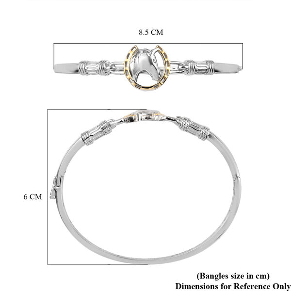 Armreif ca. 20 cm Messing platiniert und vergoldet image number 5