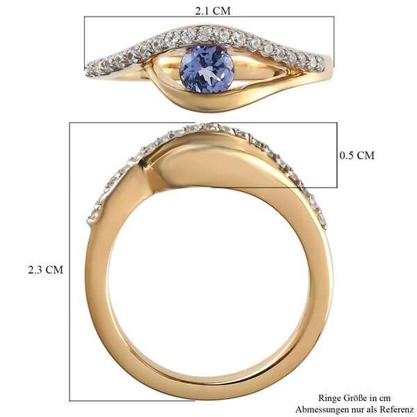 Tansanit und Zirkon Ring - 0,57 ct. image number 7