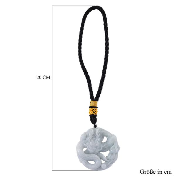 Drachen-H&auml;ngedekor aus Myanmar Jadeit Typ A, naturbelassene Schnitzarbeit, ca. 5 cm image number 5