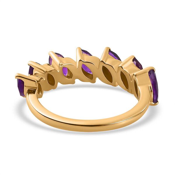Afrikanischer Amethyst Ring 925 Silber Gelbgold Vermeil (Gr&ouml;&szlig;e 21.00) ca. 1,55 ct image number 6