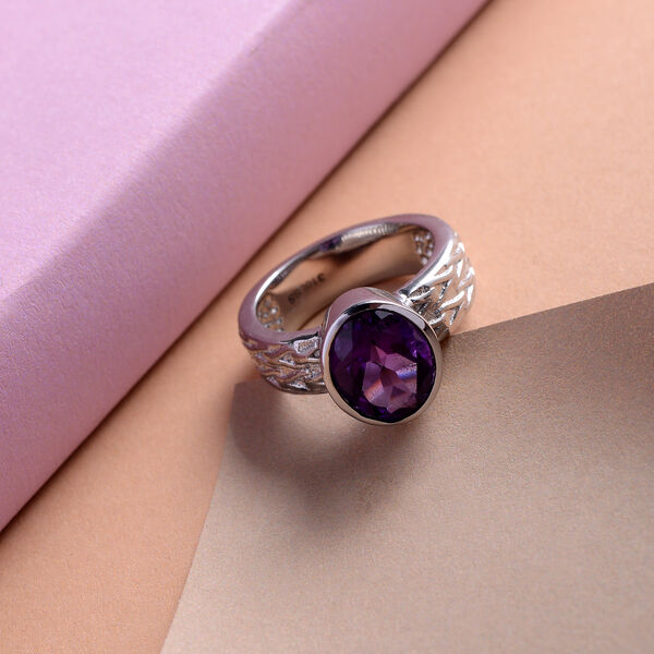 Lusaka Amethyst-Ring, reiner Edelstahl  ca. 2,37 ct image number 2