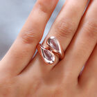 Rosenquarz Bypass-Ring, 925 Silber rosévergoldet  ca. 2,13 ct image number 2
