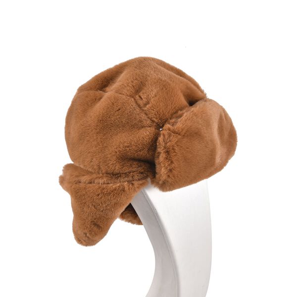 Kunstpelz Trapperm&uuml;tze mit Ohrenklappen, Braun image number 4