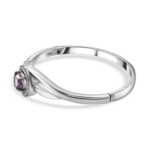 AAA Rose De France Amethyst Armreif, ca. 19 cm Edelstahl ca. 3.44 ct image number 3