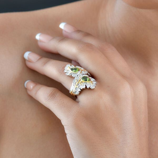 EverTrue Peridot zweifarbiger Ring - 1,36 ct. image number 3