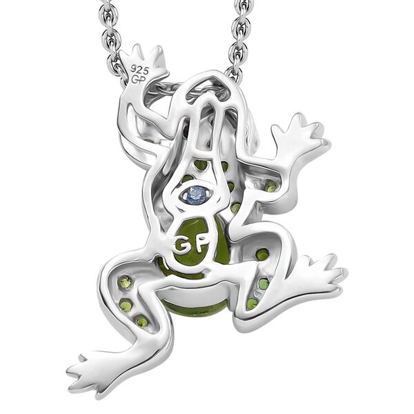 Giuseppe Perez Chartreuse Quarz, Nat&uuml;rlicher Chromdiopsid Schmuckset 925 Silber rhodiniert ca. 2,34 ct. image number 5